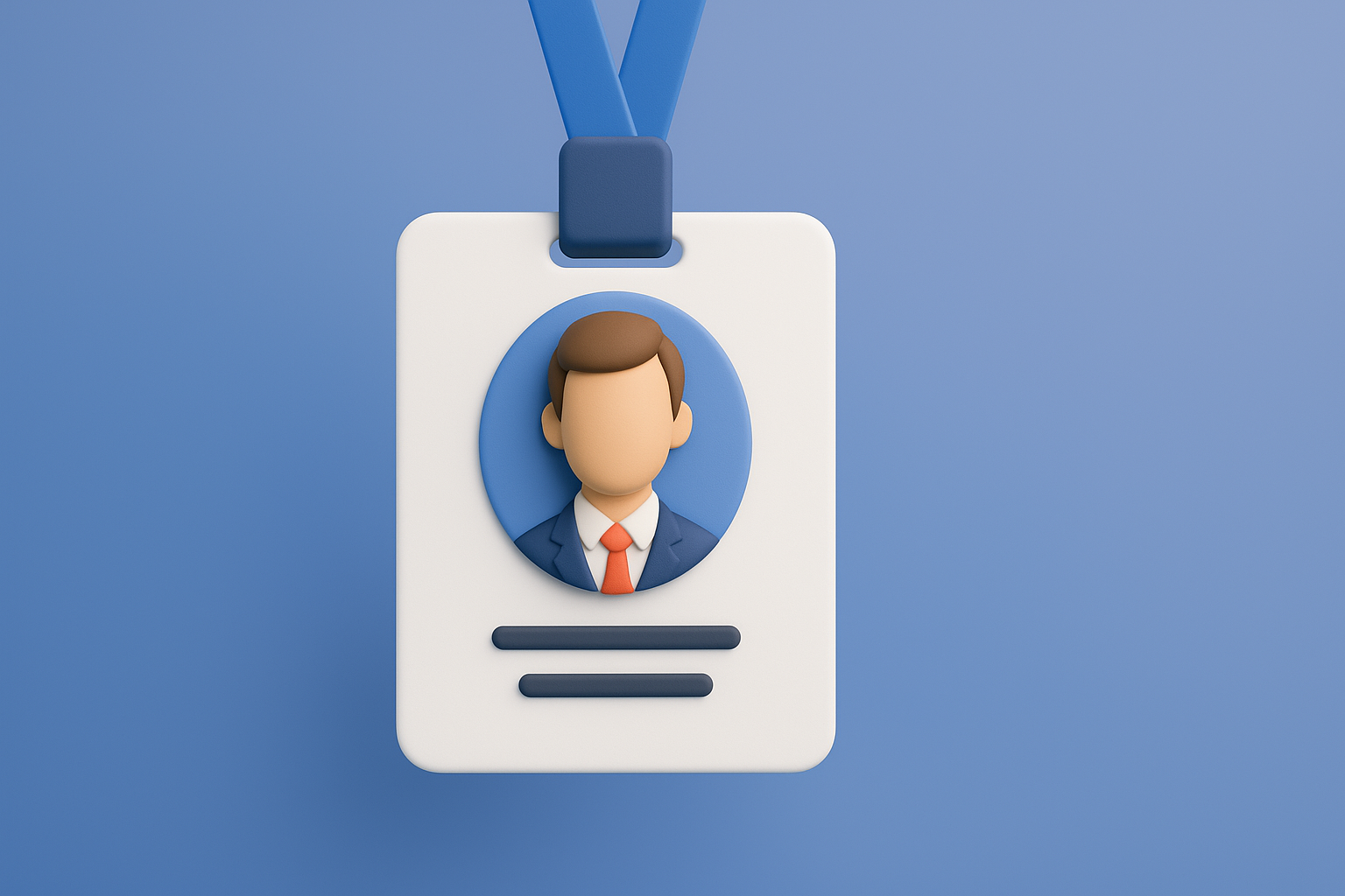 Professional instructor badge with business person profile